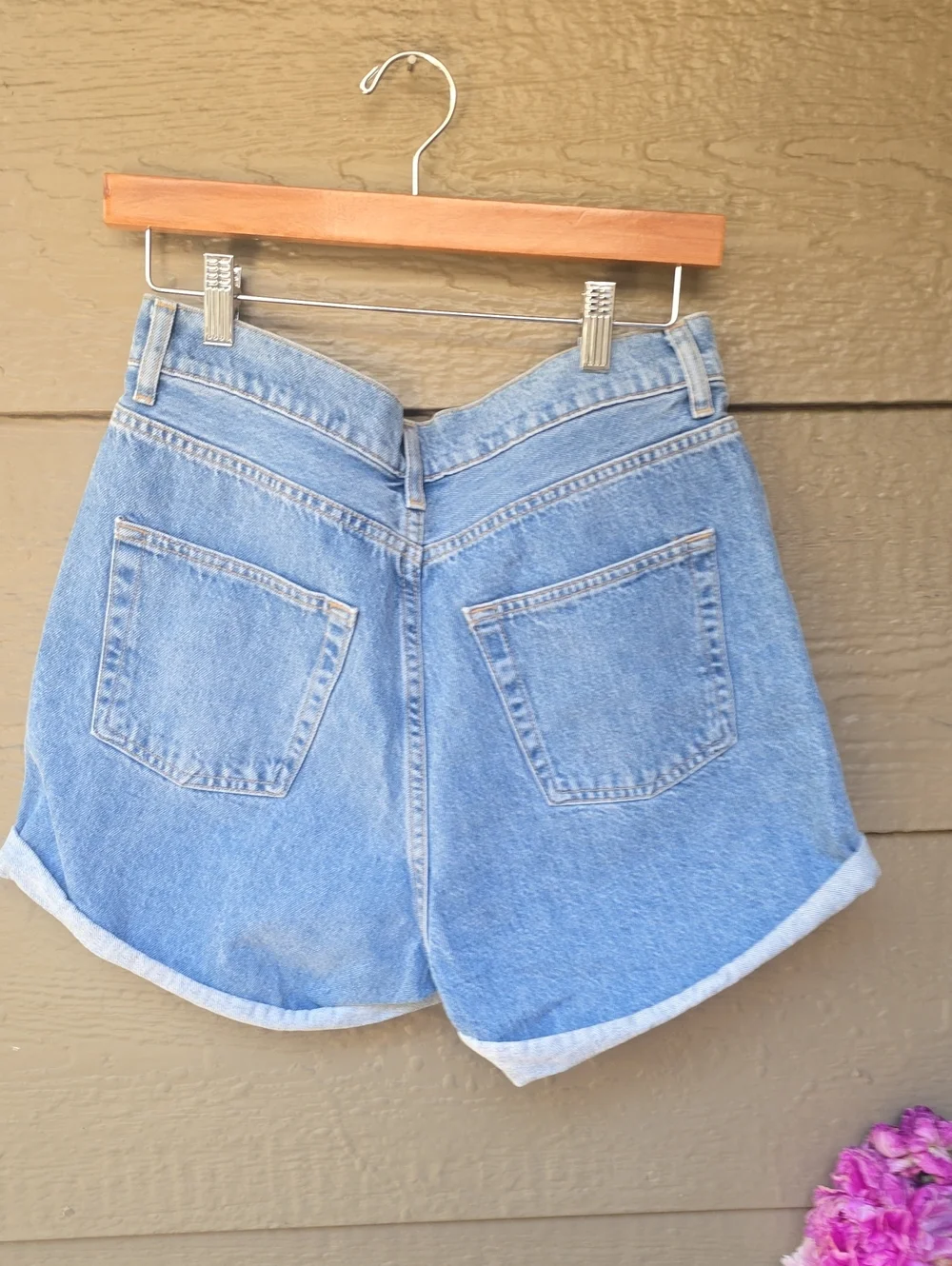 Topshop Mom Denim Shorts Light Wash US 8